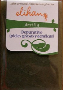 Jabón de glicerina con Arcilla. Jabones Elihan.