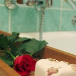 Baño con rosas