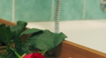 Baño con rosas